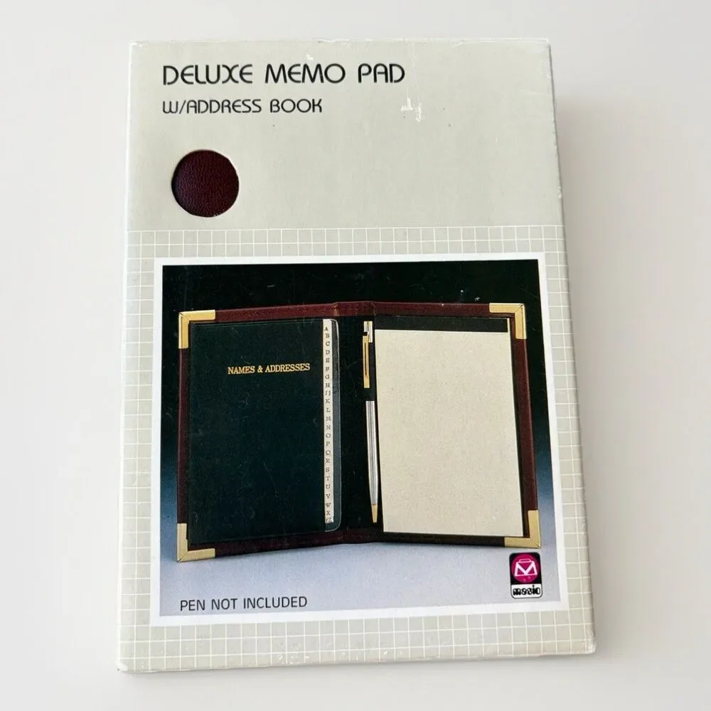 VTG 70s Masio Deluxe Memo Pad Address Book New Deadstock 5x7